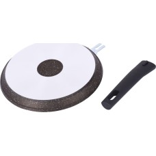 Сковорода KUKMARA сбмк220-1а а/пр литая блинная 22см съемн/руч Кофейный мрамор