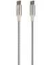 Дата-кабель USB C - USB C AKSBERRY (6900288580017) X161 Spring USB C - USB C, support 20V/5A, 100W, 1м в металлической оплетке, серебристый