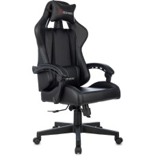 Кресло компьютерное игровое ZOMBIE Кресло игровое GAME TETRA черный/карбон экокожа крестов. пластик
