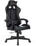 Кресло компьютерное игровое ZOMBIE Кресло игровое GAME TETRA черный/карбон экокожа крестов. пластик