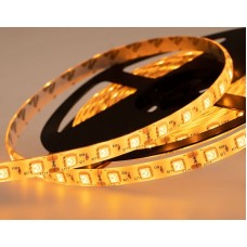 Лента светодиодная LAMPER Лента светодиодная 12В, SMD5050, 14,4Вт/м, 60 LED/м, желтый, 10мм, 5м, IP65