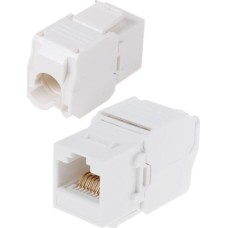 REXANT Модуль Keystone Jack RJ-45(8P8C) UTP, CAT 6, тип 180 градусов, самозажимной, белый