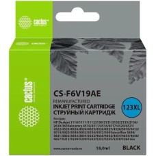 Картридж CACTUS Картридж CS-F6V19AE, 123XL, черный / CS-F6V19AE
