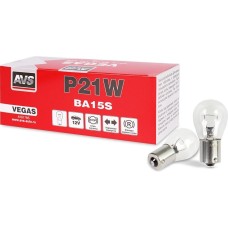 Лампа автомобильная AVS Лампа Vegas 12V. P21W(BA15S) BOX 10шт