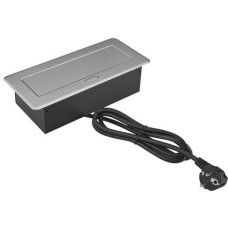 Стол компьютерный CACTUS Розетка CS-SOCKET-EU3-GYBK, для столешницы, серый