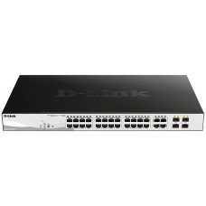 Коммутатор D-LINK Коммутатор DGS-1210-28P/FL2A Управляемый L2 PoE-коммутатор, 24x1000Base-T PoE, 4xCombo 1000Base-T/SFP, PoE-бюджет 193 Вт, защита от статического электричества до 6 кВ, CLI