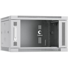 CABEUS Шкаф коммутационный SH-05F-6U60/45 настенный, стеклянная передняя дверь, 6U, 600x368x450 мм