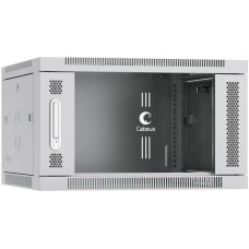 CABEUS Шкаф коммутационный SH-05F-6U60/35 настенный, стеклянная передняя дверь, 6U, 600x368x350 мм