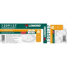 LOMOND Бумага Стандарт 1209137 841мм-175м/80г/м2/белый матовое инженерная бумага втулка:76.2мм (3
