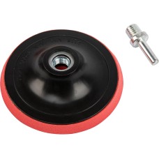 СИБРТЕХ Насадка для дрели и УШМ с липучкой, 115 мм, с адаптером c М14 на d8 76234