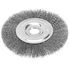 СИБРТЕХ Щетка для УШМ, 150 мм, посадка 22.2 мм, плоская, витая проволока 746647