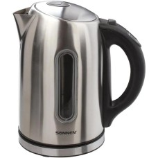SONNEN Чайник электрический 1740, 1.7л, нержавеющая сталь/пластик