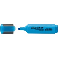 SILWERHOF Текстовыделитель Blaze 108036-07 скошенный пиш. наконечник 1-5мм голубой картон