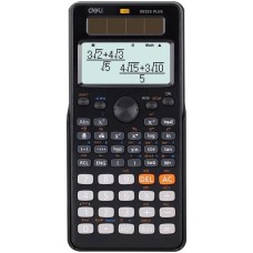 DELI Калькулятор научный ED82ES черный 10+2-разр