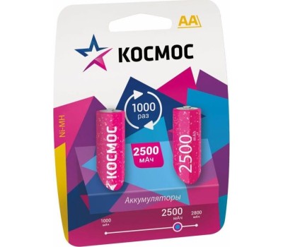 Аккумулятор КОСМОС KOCR6NIMH2500MAH2BL