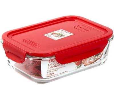 Посуда OURSSON CG1002S/RD контейнер стекл.1,04л.
