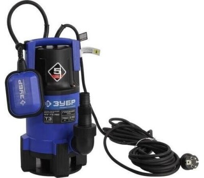 Дренажный насос ЗУБР НПГ-Т3-750 Насос погружной дренажный для грязной воды