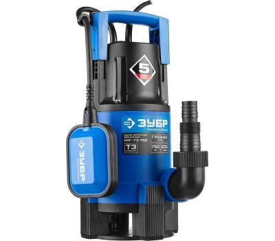 Дренажный насос ЗУБР НПГ-Т3-750 Насос погружной дренажный для грязной воды