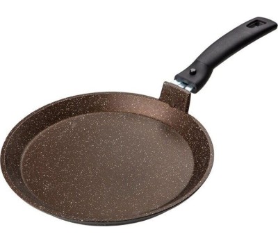 Сковорода KUKMARA сбмк220-1а а/пр литая блинная 22см съемн/руч Кофейный мрамор
