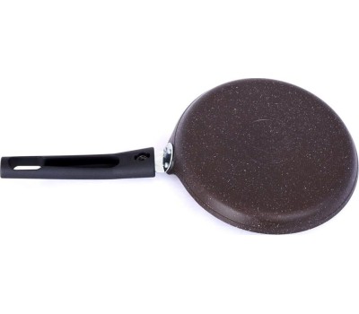 Сковорода KUKMARA сбмк220-1а а/пр литая блинная 22см съемн/руч Кофейный мрамор