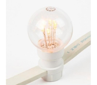 Гирлянда NEON-NIGHT (331-306) ГИРЛЯНДА LED GALAXY BULB STRING 10М, 30 ЛАМП*6 LED ТЕПЛЫЙ БЕЛЫЙ, белый каучук, IP65