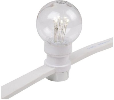 Гирлянда NEON-NIGHT (331-306) ГИРЛЯНДА LED GALAXY BULB STRING 10М, 30 ЛАМП*6 LED ТЕПЛЫЙ БЕЛЫЙ, белый каучук, IP65