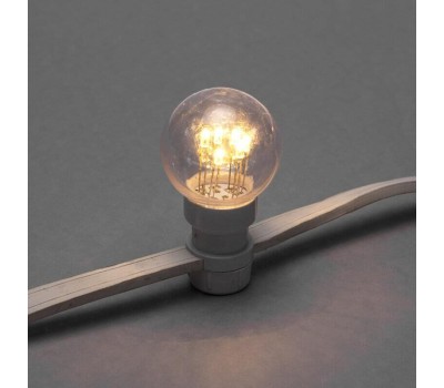 Гирлянда NEON-NIGHT (331-306) ГИРЛЯНДА LED GALAXY BULB STRING 10М, 30 ЛАМП*6 LED ТЕПЛЫЙ БЕЛЫЙ, белый каучук, IP65