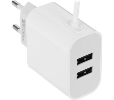 АККУМУЛЯТОРЫ И ЗАРЯДНЫЕ УСТРОЙСТВА MAXVI CHL-242T 2.4A, with Type-C cable, 2хUSB, цвет: белый