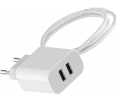 АККУМУЛЯТОРЫ И ЗАРЯДНЫЕ УСТРОЙСТВА MAXVI CHL-242T 2.4A, with Type-C cable, 2хUSB, цвет: белый