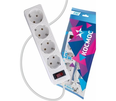 Сетевой фильтр КОСМОС FKsm1.5m-4g(W) белый