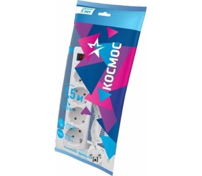 Сетевой фильтр КОСМОС FKsm1.5m-4g(W) белый