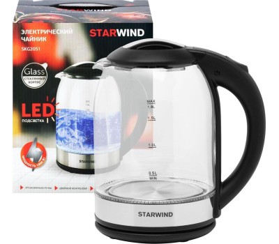 Чайник электрический STARWIND SKG2051 (1,8л. стекло)
