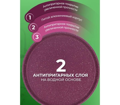 Сковорода KUKMARA сб240tsm а/пр литая блинная 24см Trendy style mystery