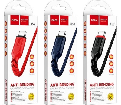 Кабель HOCO (6931474744937) X59 USB (m) - Type C (m) 1.0 м - красный