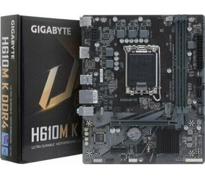 GIGABYTE Материнская плата H610 S1700 MATX H610M K DDR4