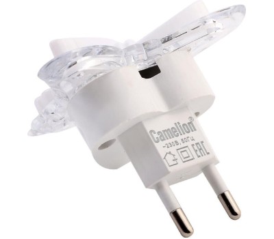 Ночник CAMELION (15377) NL-259 бабочка RGB (LED ночник с выкл, 220V)