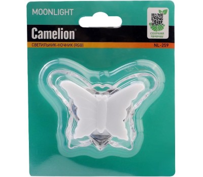 Ночник CAMELION (15377) NL-259 бабочка RGB (LED ночник с выкл, 220V)