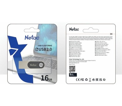 NETAC Флеш Диск 16GB U278 NT03U278N-016G-20PN USB2.0 серебристый