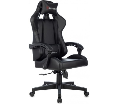 Кресло компьютерное игровое ZOMBIE Кресло игровое GAME TETRA черный/карбон экокожа крестов. пластик