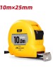DELI Рулетка DL281025 10м*25мм, метрическая, клипса, ремешок