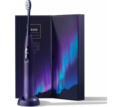 OCLEAN Электрическая зубная щетка X Pro Y2087, насадки для щётки: 1 шт, цвет: фиолетовый [c01000491]
