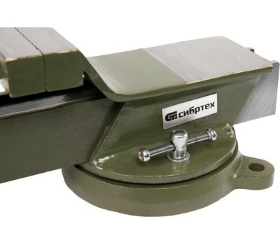 Тиски СИБРТЕХ Тиски слесарные, 100 мм, стальные, поворотные 18618