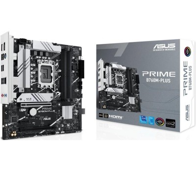 Материнская плата ASUS Материнская плата PRIME B760M-PLUS, Socket LGA 1700, Intel B760, mATX, Ret