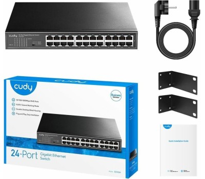 Коммутатор CUDY Коммутатор GS1024, неуправляемый