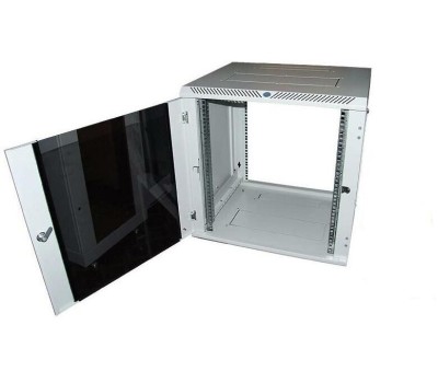 ЦМО Шкаф коммутационный ШРН-М-9.650 настенный, стеклянная передняя дверь, 9U, 600x475x650 мм