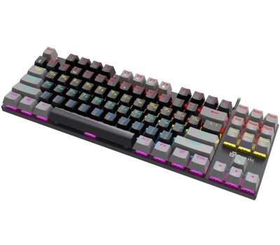 Клавиатура OKLICK Клавиатура K600X, проводная, USB, механическая, черный/серый