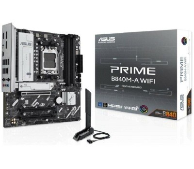 Материнская плата ASUS Материнская плата PRIME B840M-A WIFI, Socket AM5, AMD B840, mATX, Ret
