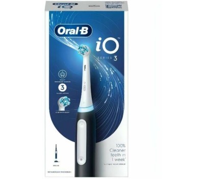 ORAL-B Электрическая зубная щетка iO Series 3 iOG3.1A6.0BK, насадки для щётки: 1 шт, цвет: черный и белый