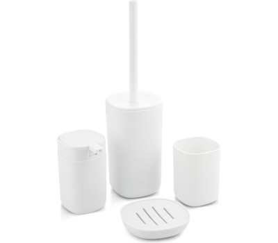 САНАКС - Ёрш для унитаза напольный, БЕЛЫЙ, пластиковый 29031