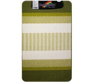 САНАКС - Коврик в ванную СТАР-ЛООП, одинарный, ЗЕЛЁНЫЙ, 550 х 900 мм, 100% полиэстер 00814